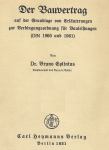 Der Bauvertrag von Dr. Bruno Eplinius 1931